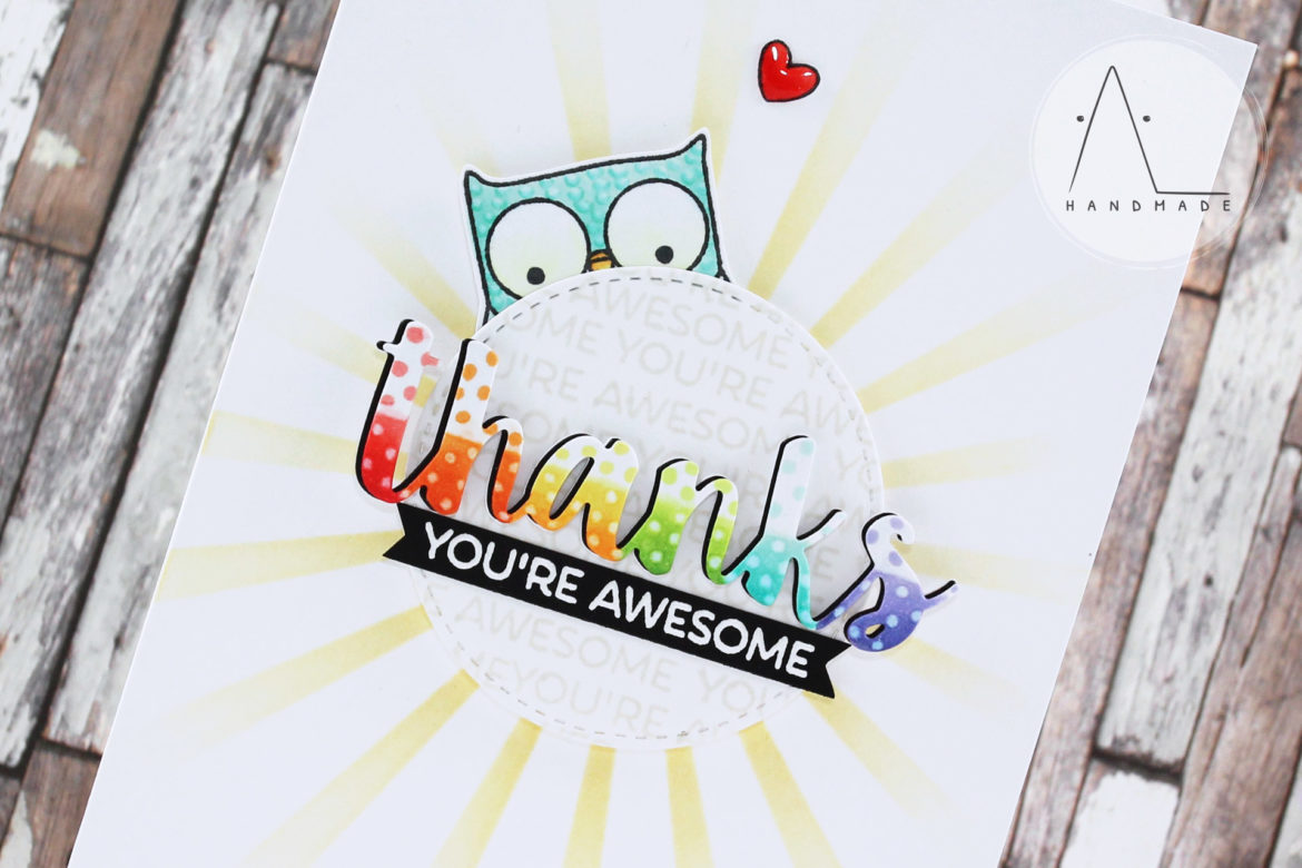 AL handmade - Clean & Simple rainbow thanks