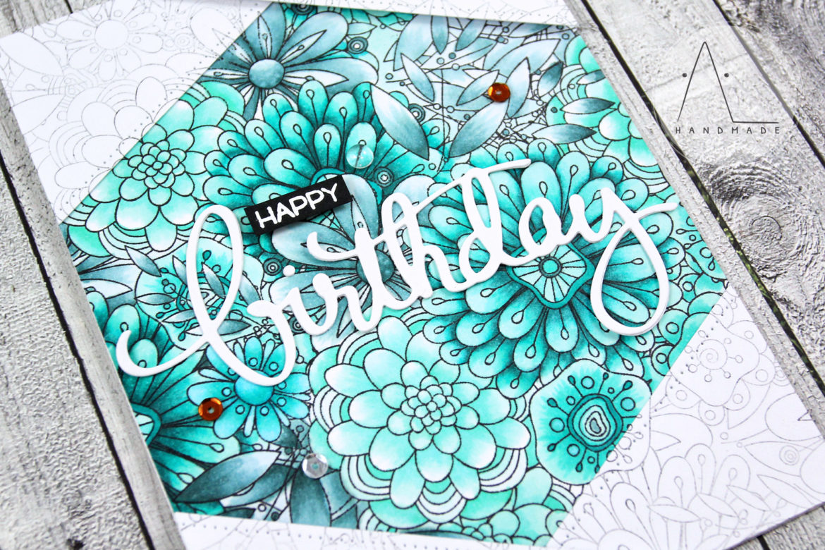 AL handmade - Copic colored bundles of blossoms