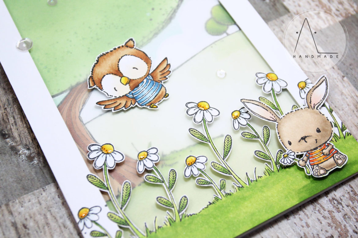 AL handmade - Happy layered window scene