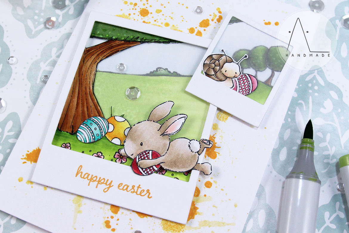 AL handmade - Puple Onion Designs - Easter Polaroids with Zoey and Sprout