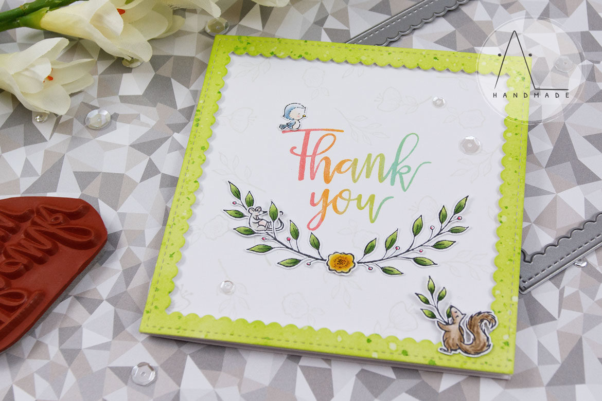 AL handmade - Purple Onion Designs - Thank You Floral End Notes