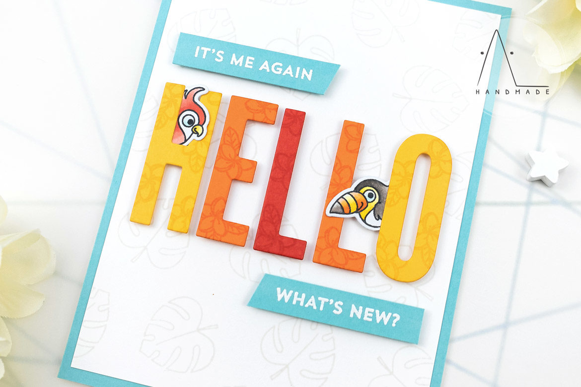 AL handmade - My Favorite Things DT - Color Challenge 121 - Impact Alphabet Die-namics