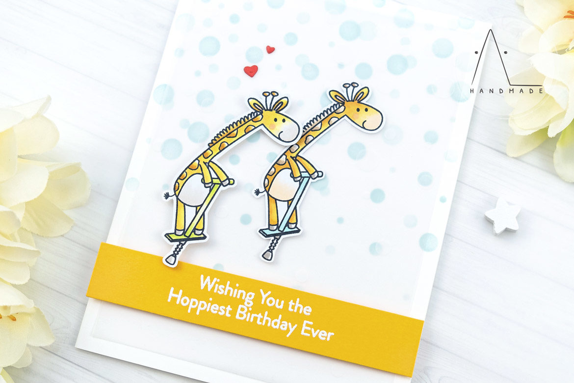 AL handmade - My Favorite Things DT - Jumping Giraffe Freebie Stamp Set