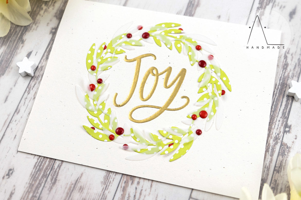 AL handmade - My Favorite Things DT - Joy Wreath stamp set and Joyful Wreath Die-namics