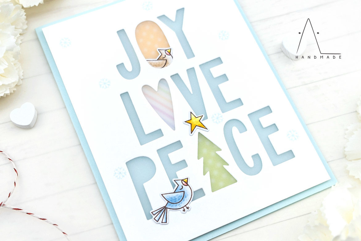 AL handmade - My Favorite Things DT - Joy, Love, and Peace Die-namics