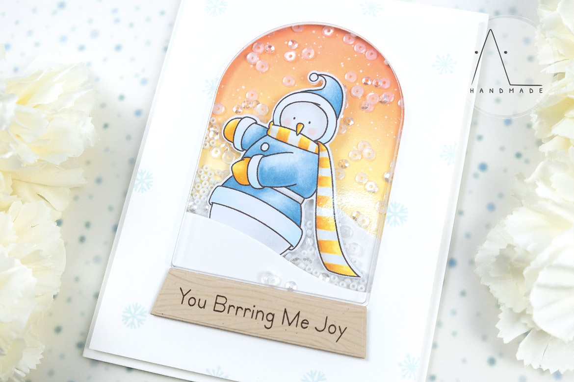 AL handmade - My Favorite Things DT - Hits & Highlights - Tall Snow Globe Die-namics and BB Toasty Greetings