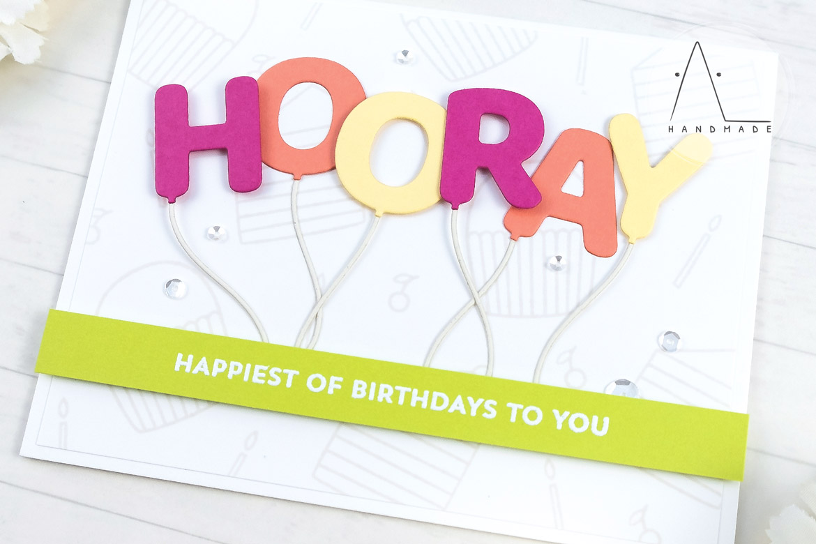 AL handmade - My Favorite Things DT - Color Challenge 135 - Pumped-Up Alphabet Die-namics