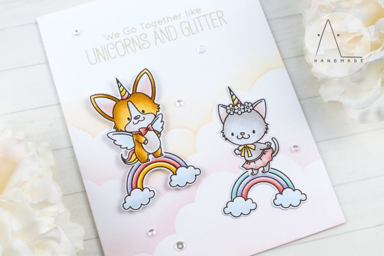 AL handmade - My Favorite Things DT - BB Unicorns and Glitter stamp set and Die-namics
