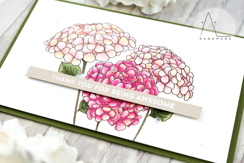 AL handmade - My Favorite Things DT - Color Challenge 144 - Hydrangeas in Bloom stamp set