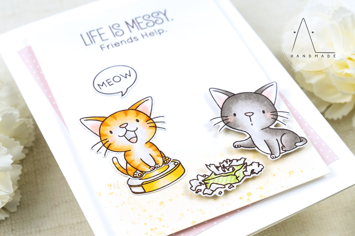 AL handmade - My Favorite Things - BB Cat-astrophe stamp set and Die-namics