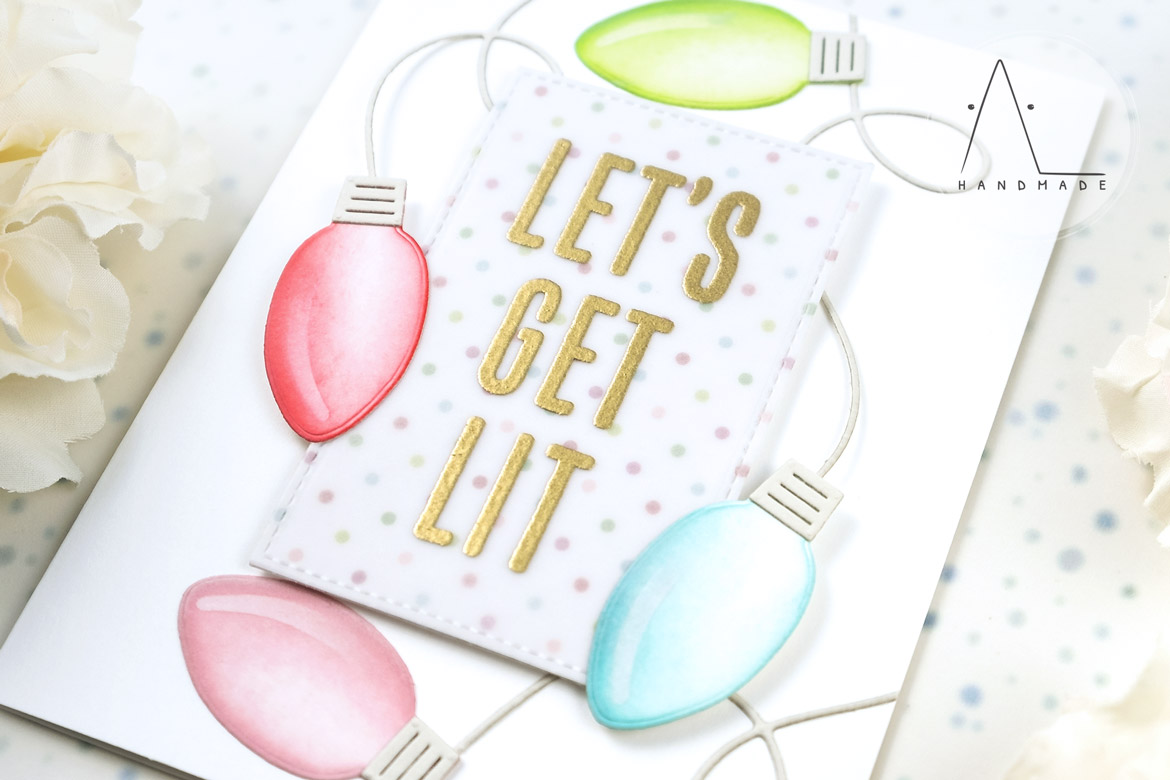 AL handmade - My Favorite Things - Merry & Bright Card Kit - Christmas Lights Die-namics and Let's Get Lit stamp set