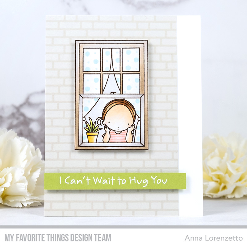 AL handmade - My Favorite Things - Missing You stamp set and English Brick Wall Background