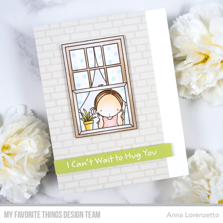 AL handmade - My Favorite Things - Missing You stamp set and English Brick Wall Background