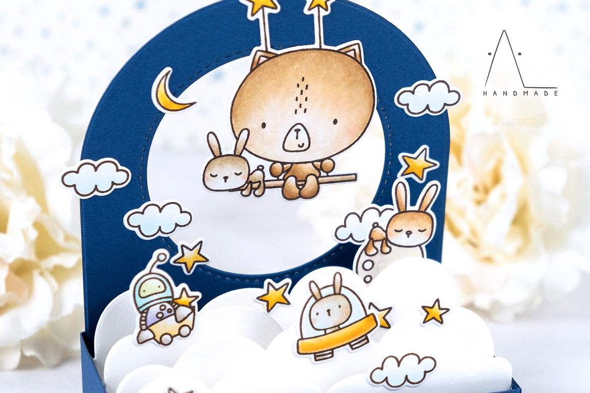 AL handmade - My Favorite Things - Blastoff Buddies stamp set and Outside the Box Clouds Die-namics