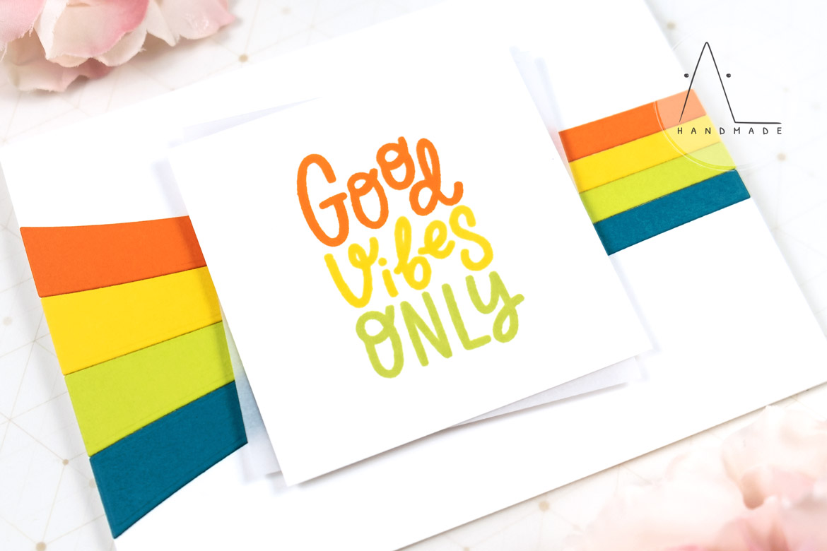 AL handmade - My Favorite Things - Wild About Rainbows Card Kit - Good Vibes Only stamp set and Color Blast Die-namics