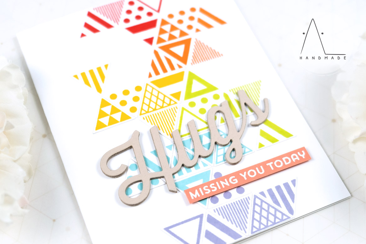 AL handmade - My Favorite Things - Trendy Triangles stamp set and Twice the Hugs Die-namics