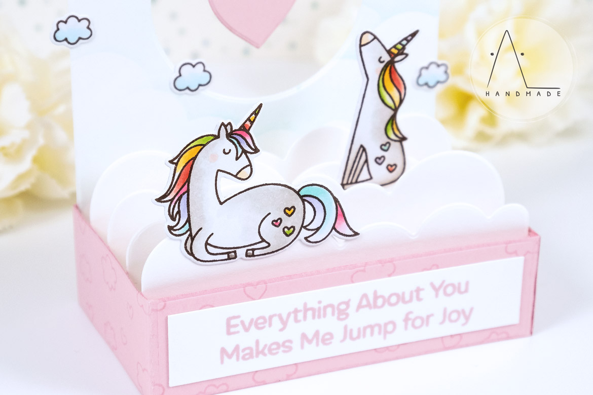 AL handmade - My Favorite Things DT - Outside the Box - Friendly Unicorns stamp set and Outside the Box Level Up Die-namics