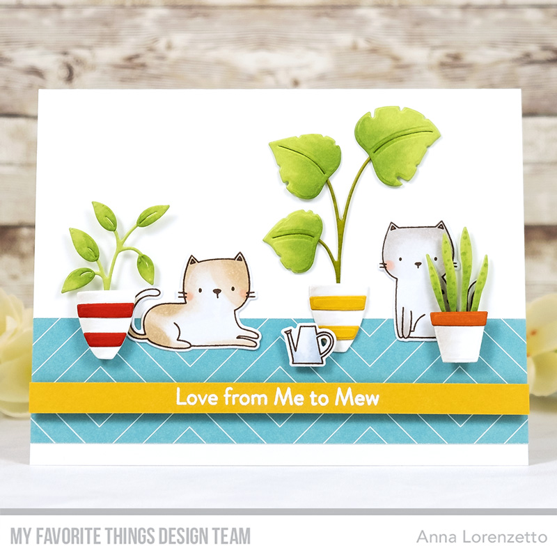 AL handmade - My Favorite Things - Cats & Plants Card Kit - Housecats stamp set and Houseplants Die-namics