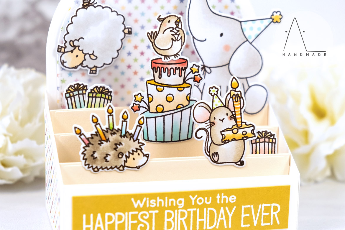 AL handmade - My Favorite Things DT - Outside the Box - BB Birthday Buds stamp set and Outside the Box Level Up Die-namics