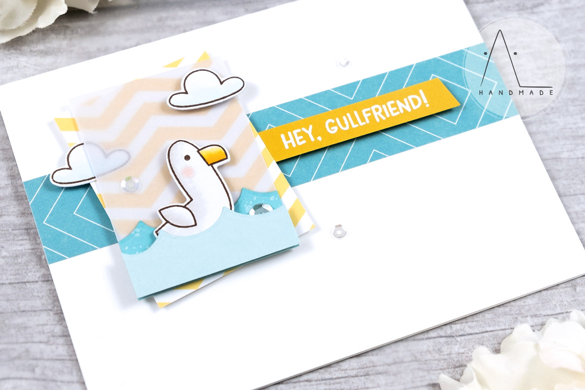 AL handmade - My Favorite Things DT - WSC 535 - Seaside Seagulls stamp set and Die-namics