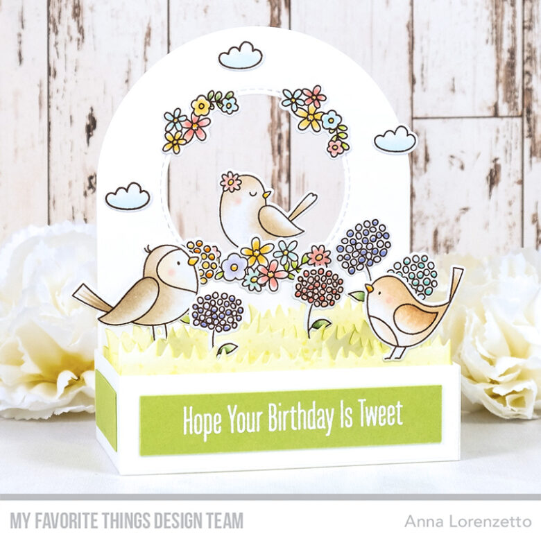 AL handmade - My Favorite Things - Spring Songbird stamp set and Outside the Box Low Profile Add-On Die-namics