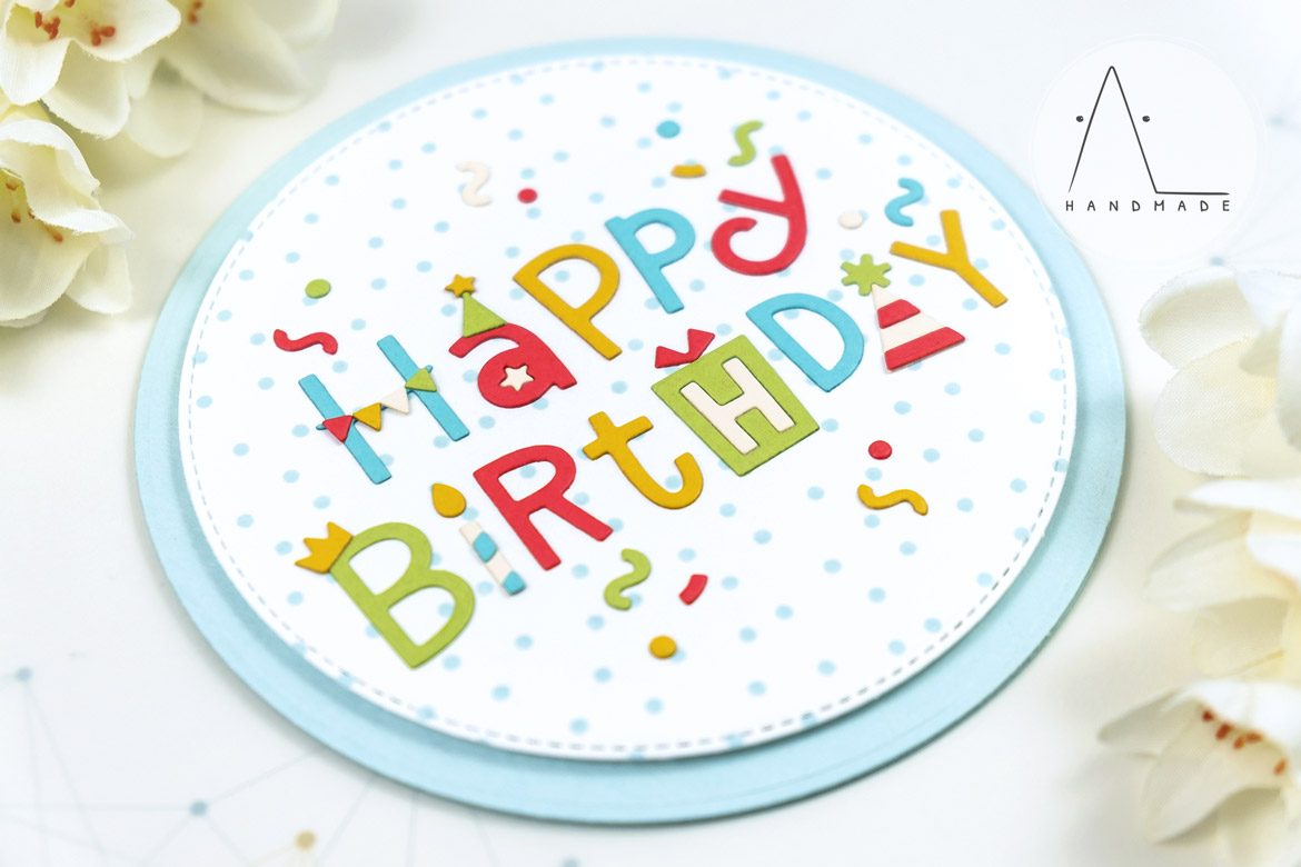 AL handmade - My Favorite Things - Happy Birthday Party Die-namics