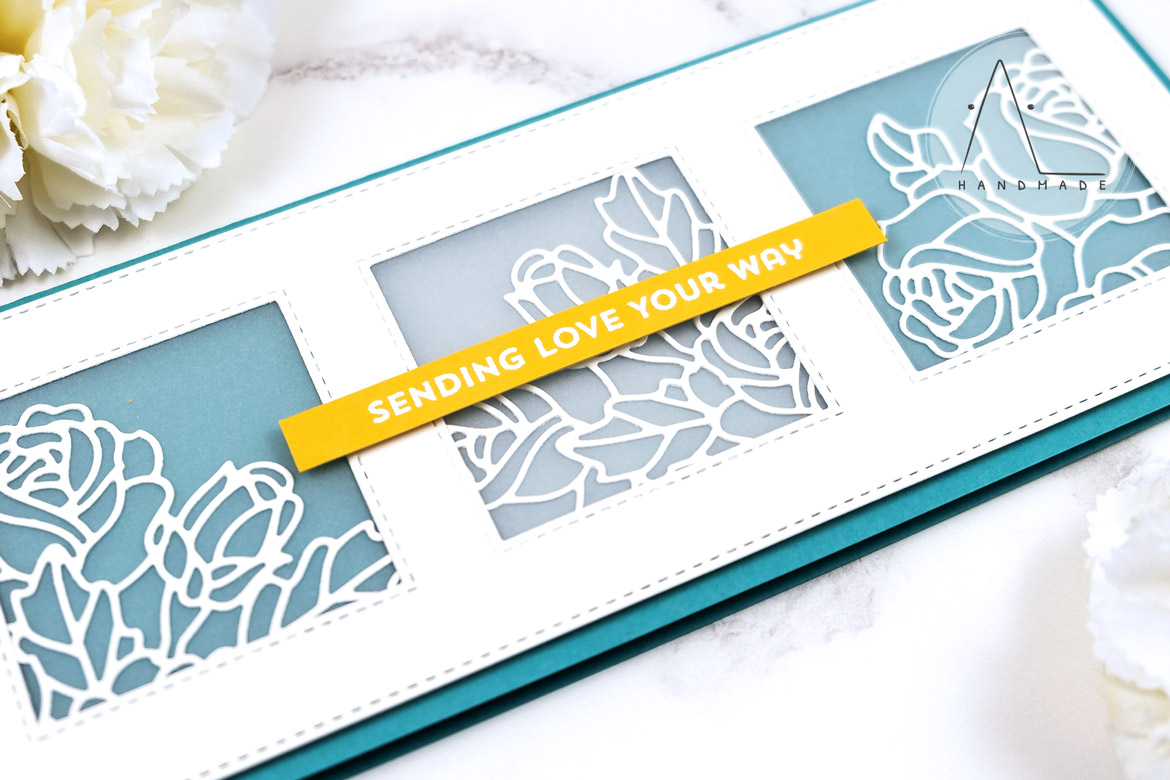 AL handmade - My Favorite Things - Graphic Roses Die-namics and Slimline Stitched Square Trio Die-namics