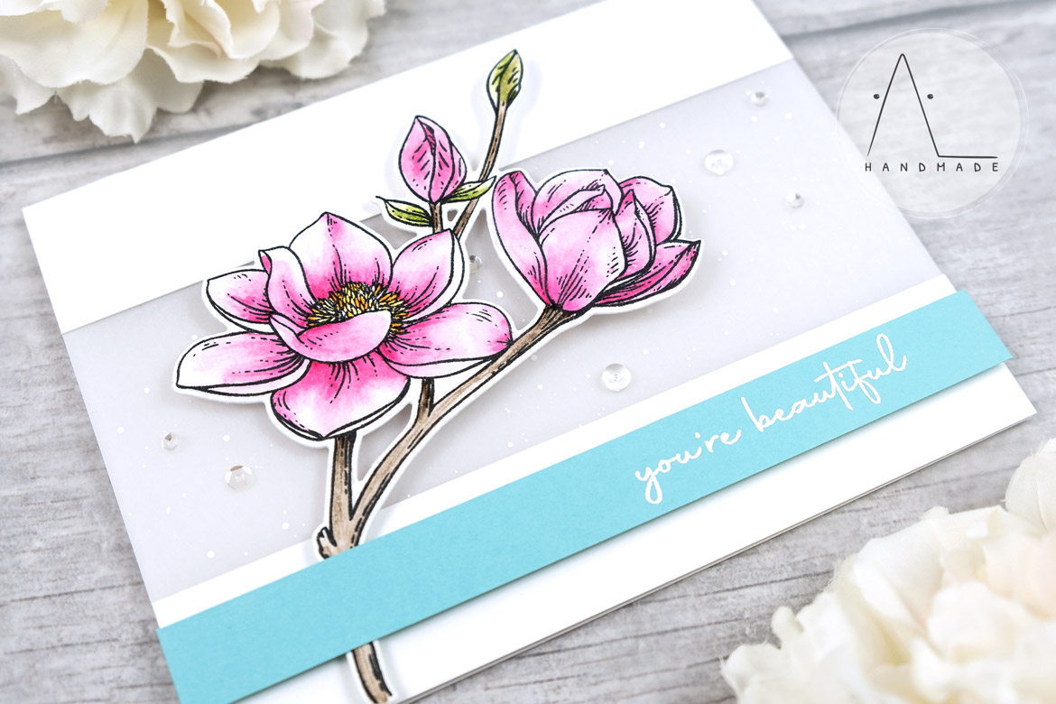 AL handmade - My Favorite Things - Magnolia Blossoms Card Kit - Magnolia Blossoms stamp set and Die-namics