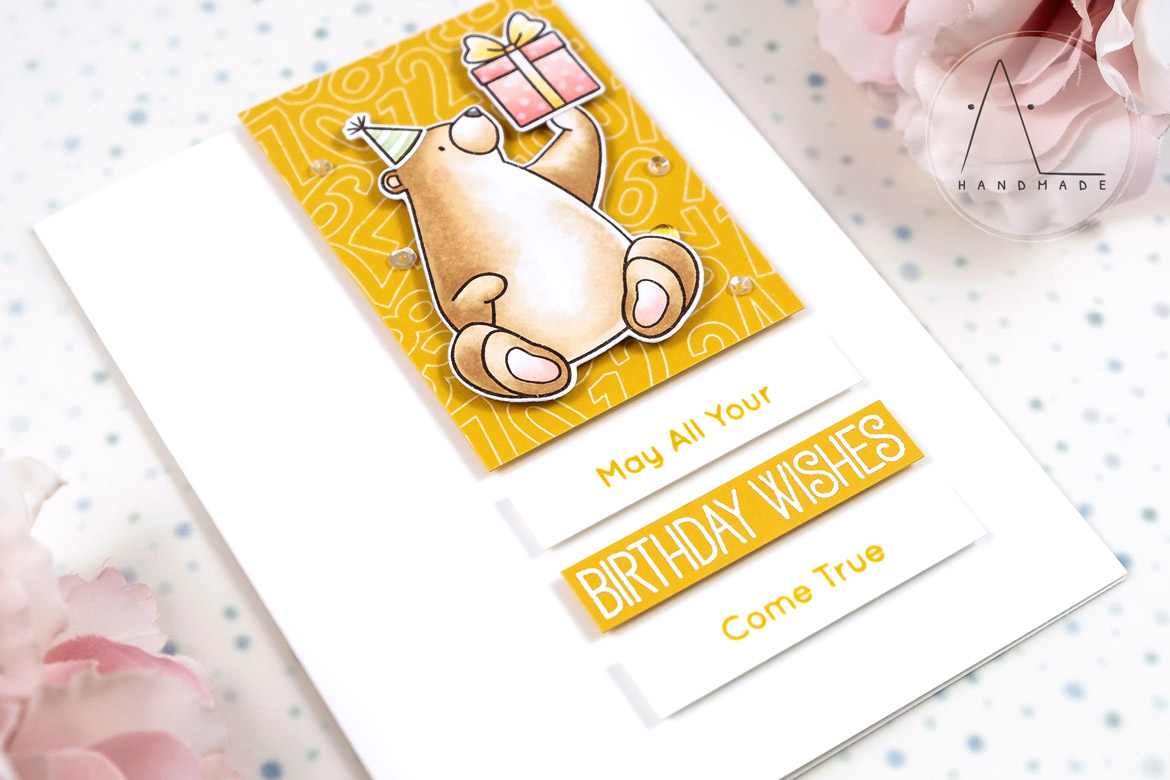 AL handmade - My Favorite Things DT - WSC 547 - BB Birthday Bears stamp set and Die-namics