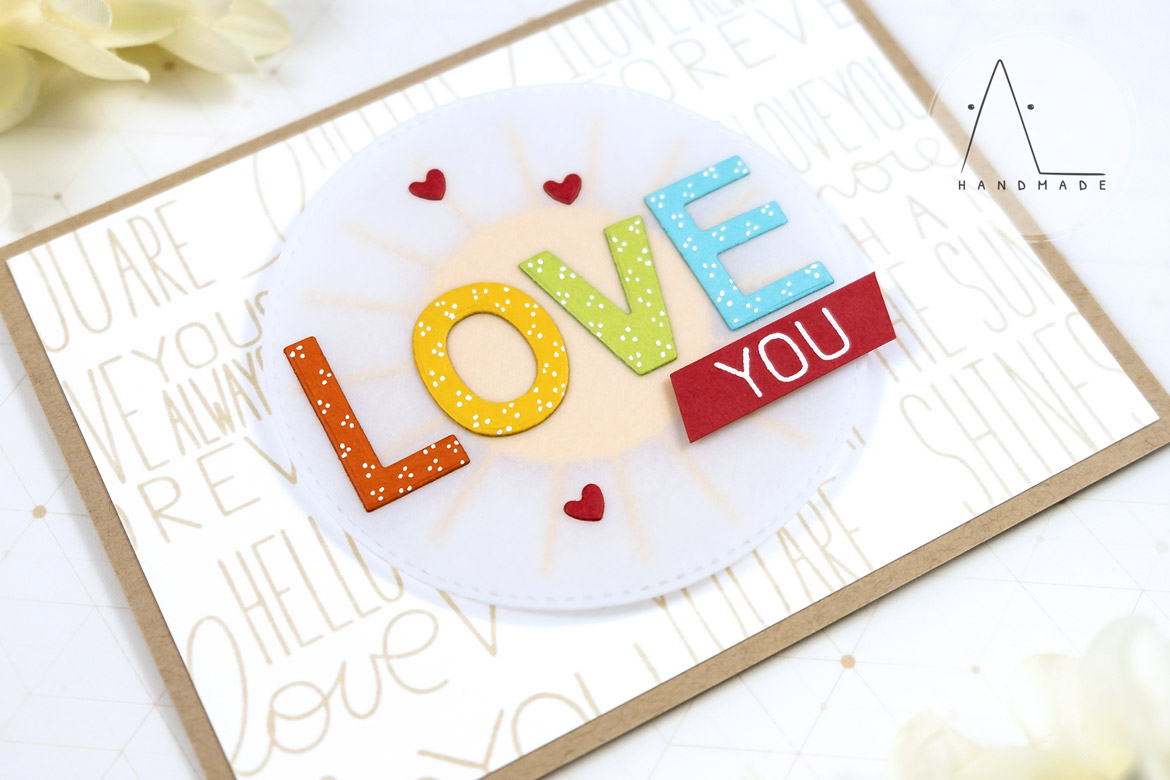 AL handmade - My Favorite Things - I Love You More stamp set and Spell Anything Alphabet Die-namics