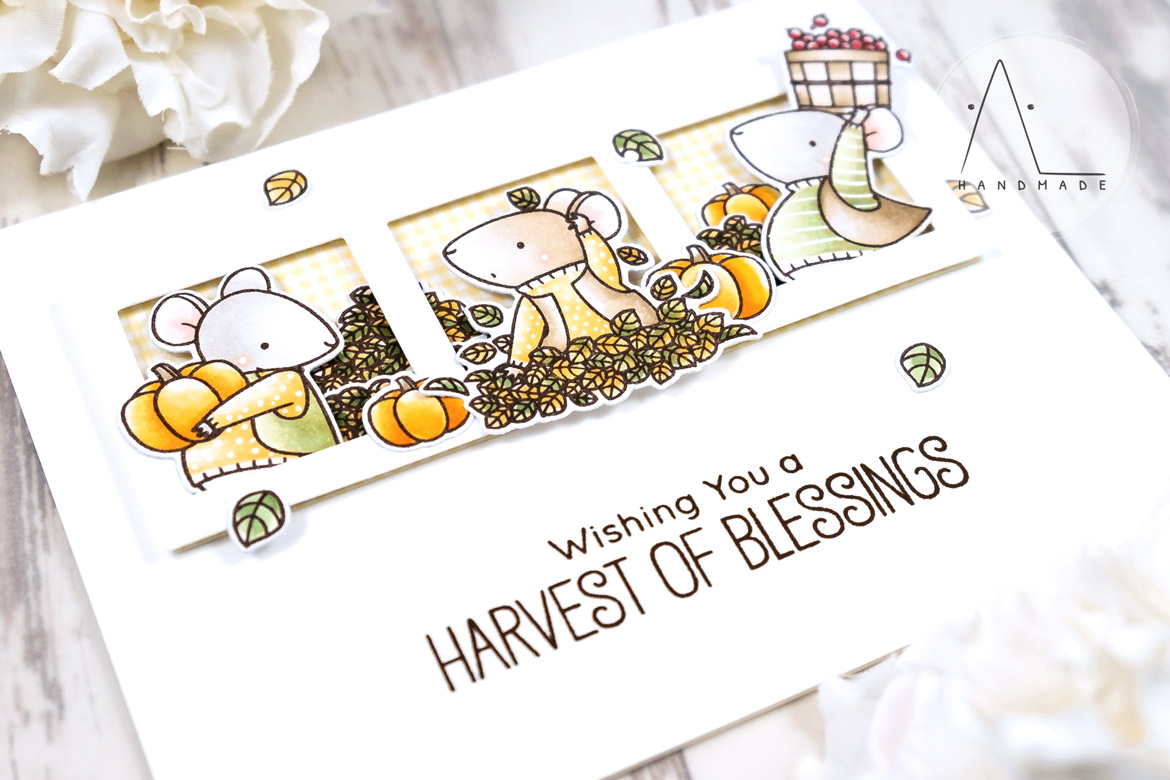 AL handmade - My Favorite Things - BB Harvest Mouse stamp set and Die-namics