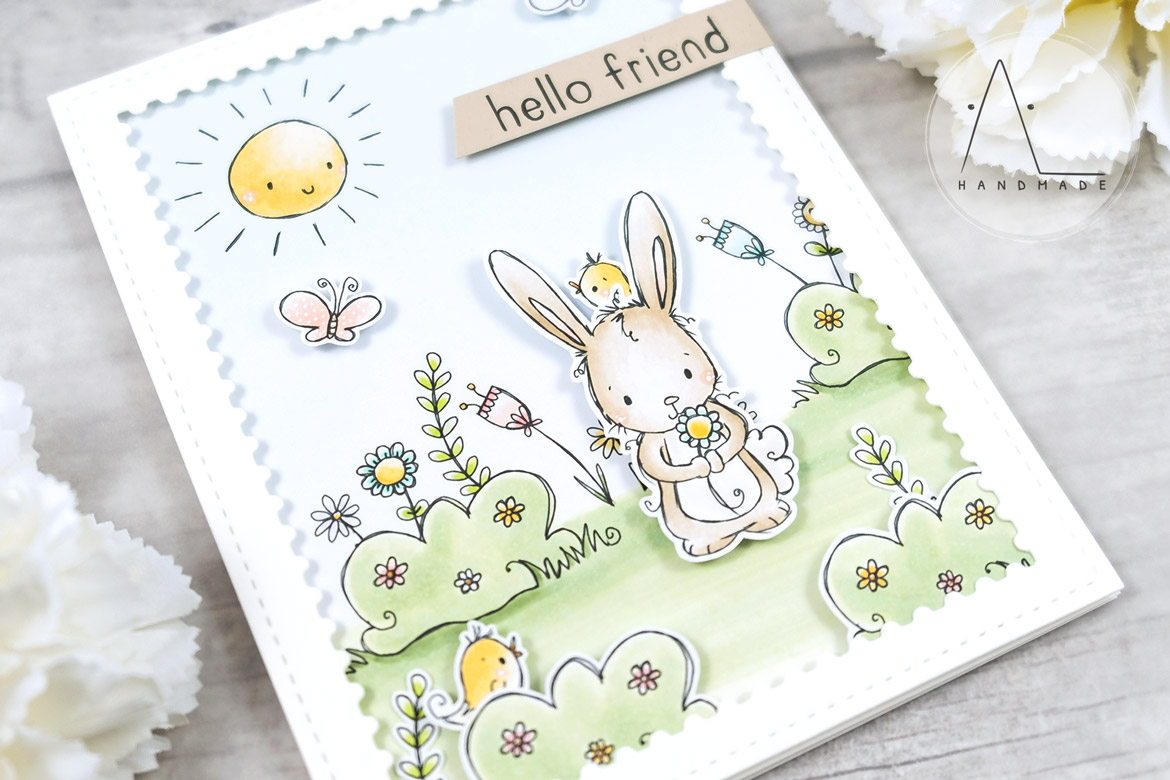 AL handmade - Rachelle Anne Miller DT - Garden Friends Scene Creator Digital Stamp