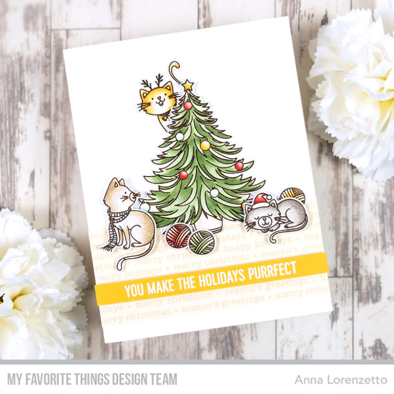 AL handmade - My Favorite Things - Meowy Christmas stamp set and Die-namics