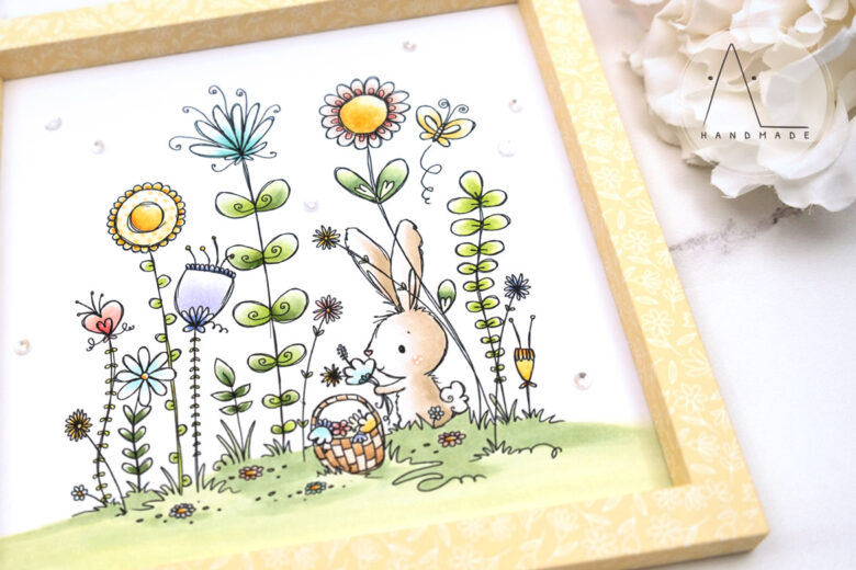 AL handmade - Rachelle Anne Miller DT - Bunny Garden Digital Stamp