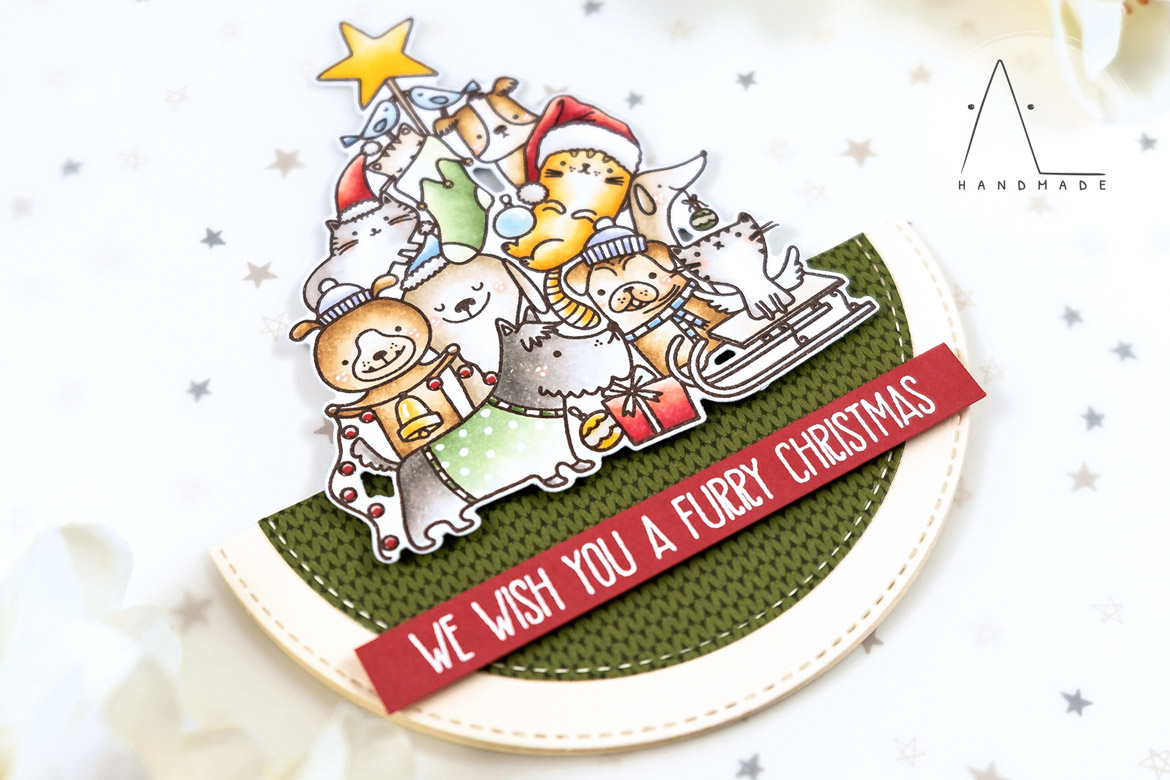 AL handmade - My Favorite Things - Paw La La La La stamp set and Die-namics