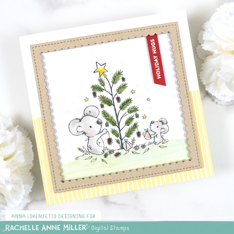 AL handmade - Rachelle Anne Miller DT - Koala Christmas Digital Stamp