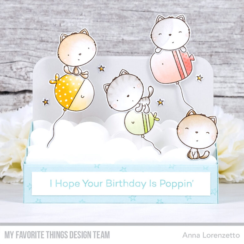 AL handmade - My Favorite Things DT - Purr-fect Pairs stamp set and Mini Slimline Outside the Box Level Up Die-namics