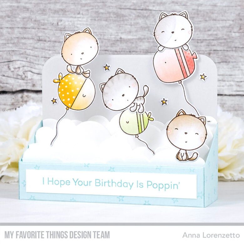 AL handmade - My Favorite Things DT - Purr-fect Pairs stamp set and Mini Slimline Outside the Box Level Up Die-namics