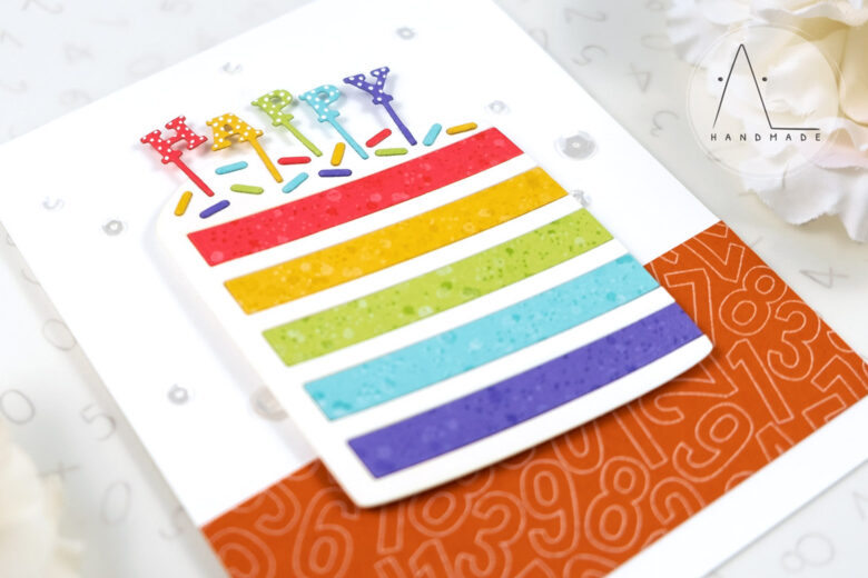 AL handmade - My Favorite Things DT - All-Occasion Scripted Greetings stamp set and Happy Cake Day Die-namics