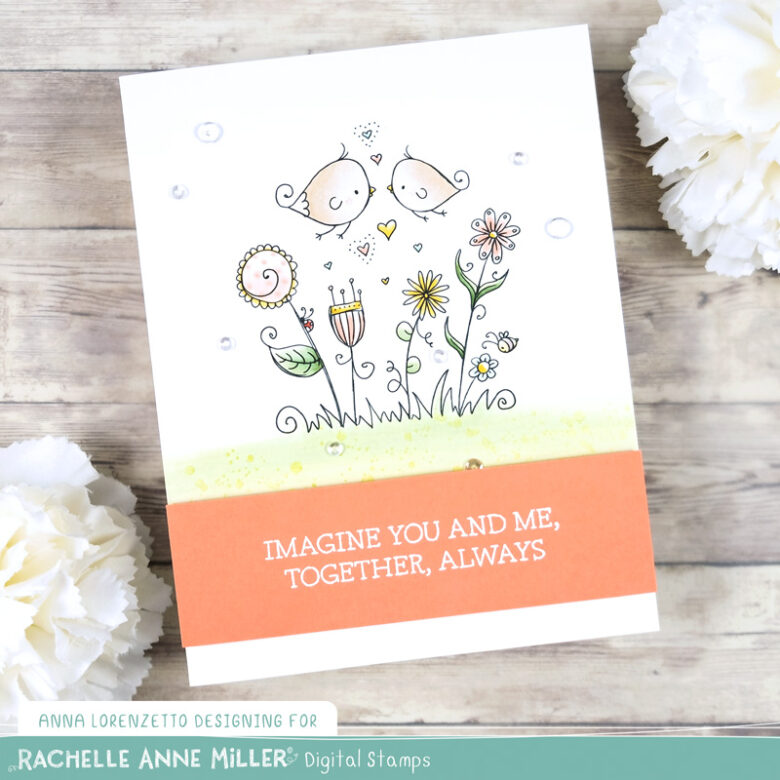 AL handmade - Rachelle Anne Miller DT - Love Birds Digital Stamp