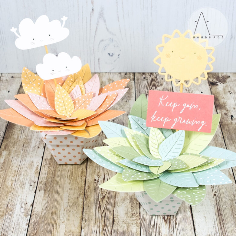 AL handmade - ModaScrap DT - Fustella Flower Pottery, Spring Greenery and New Baby