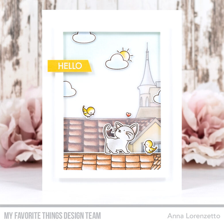 AL handmade - My Favorite Things DT - YUZU Shout It from the Rooftops stamp set and Die-namics