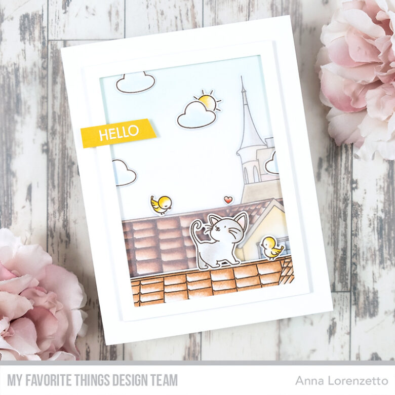 AL handmade - My Favorite Things DT - YUZU Shout It from the Rooftops stamp set and Die-namics