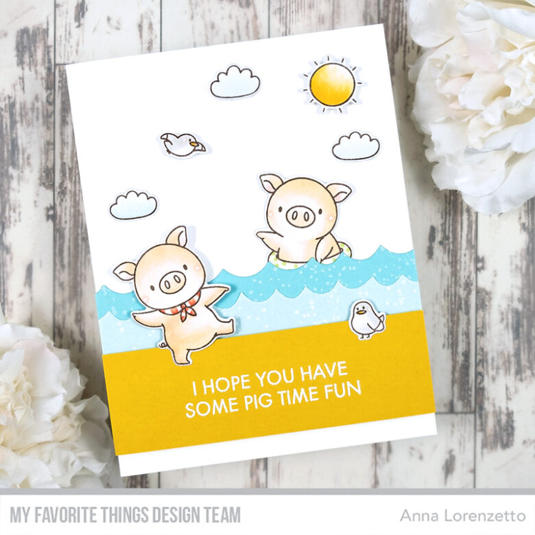 AL handmade - My Favorite Things DT - YUZU Pig Time Fun stamp set and Die-namics